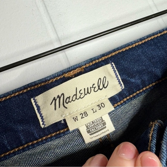 Madewell Men's Authentic Flex Denim Slim Fit Blue Jeans Size 28X30 MSRP $138 - Picture 4 of 9